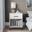 Mainstays YourZone 1 Drawer Nightstand in White For Cheap