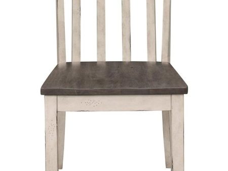 Clover Side Chair in White & Gray (Set of 2) Online Hot Sale