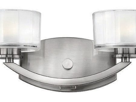 14 W Meridian 2-Light Bathroom Vanity Brushed Nickel Cheap