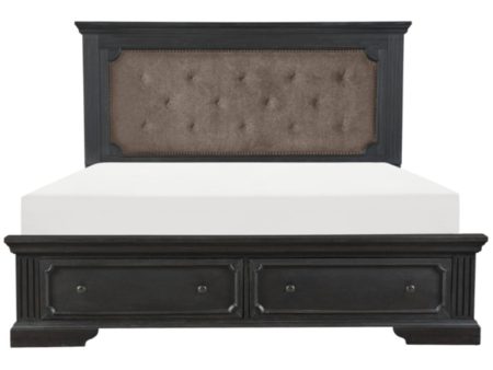 Bolingbrook Queen Upholstered Storage Platform Bed in Coffee 1647-1* Sale