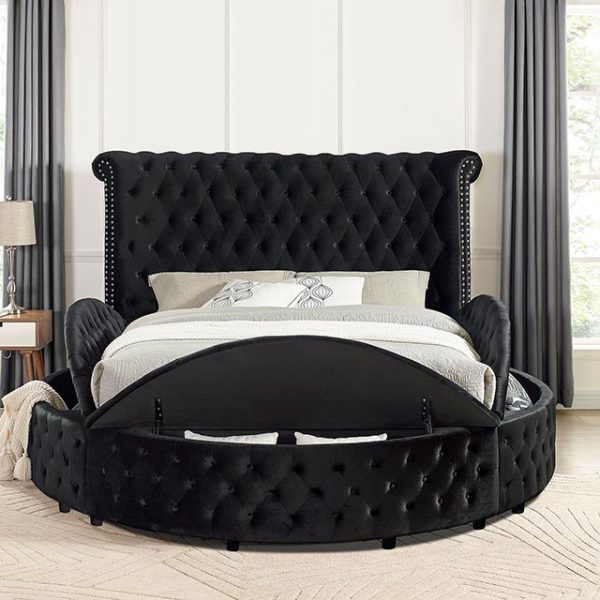 SANSOM E.King Bed, Black Fashion