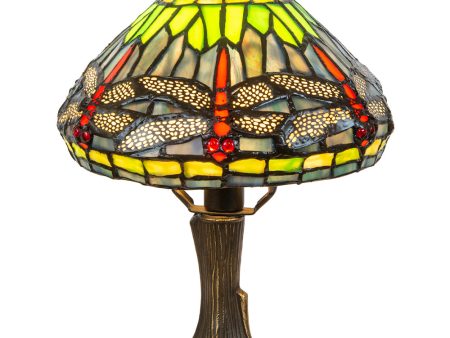 11 H Dragonfly Table Lamp Antique Brass on Sale