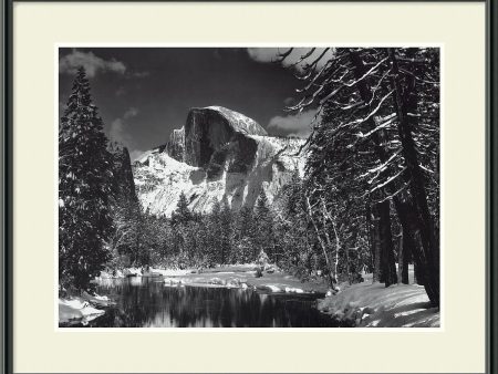 23 H x 29 W Ansel Adams Half Dome Winter Yosemite National Park 1938 Framed Print Fashion