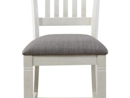 Granby Counter Height Chair in White & Brown (Set of 2) Online Sale