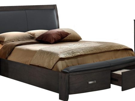 Lyric King Sleigh Storage Bed in Brownish Gray 1737KNGY-1EK For Cheap