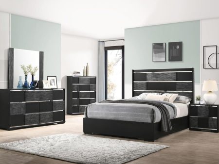 Blacktoft 5-piece Eastern King Panel Bedroom Set Black Cheap