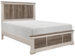 Arcadia King Panel Bed in White & Weathered Gray 1677K-1EK* Online Hot Sale