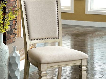 HOLCROFT Antique White Ivory Side Chair (2 CTN) For Discount