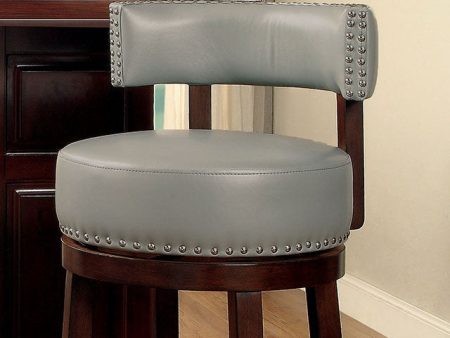 SHIRLEY Dark Oak Gray 24  Bar Stool Hot on Sale