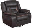 Greer Upholstered Tufted Back Glider Recliner For Sale