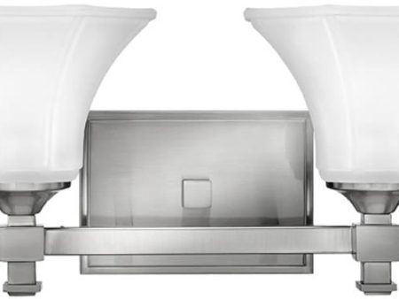 16 W Abbie 2-Light Bath Vanity Brushed Nickel Online Hot Sale