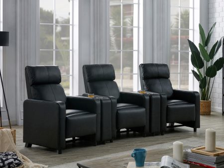 Toohey Upholstered Tufted Recliner Home Theater Set For Discount