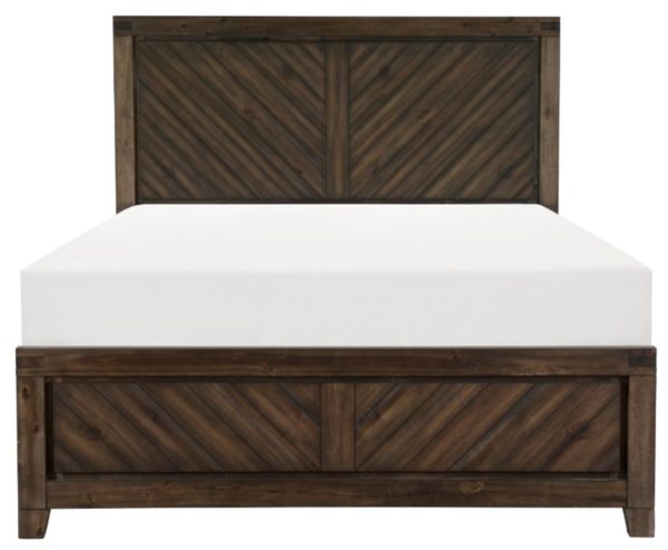 Parnell Queen Panel Bed in Rustic Cherry 1648-1* For Sale