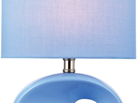 13 H Hennessy II 1-Light Table Lamp Blue Ceramic Online now