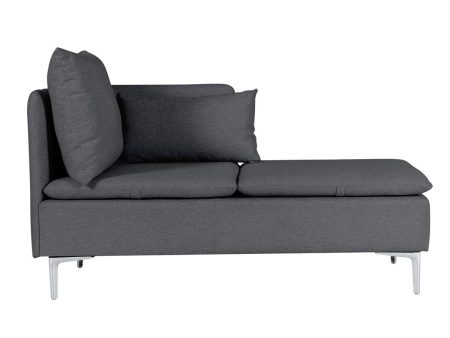 MELLCOM Convertible Sectional Sofa Couch, Modern Design Chaise Lounge Chair of Sectional Sofa with Modern Linen Fabric and Metal Feet for Living Room Dark Grey Sale