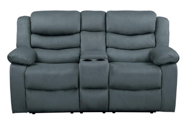 Discus Double Reclining Loveseat in Gray 9526GY-2 Online