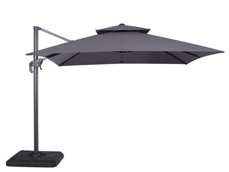 Hero 10 Ft Square Umbrella w  Double Top + 37  Large Base Online Sale