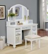 TRACY White Vanity w  Stool Discount