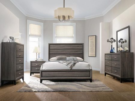 Watson Bedroom Set Grey Oak and Black Cheap