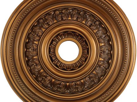 24 W English Study Ceiling Medallion Antique Bronze on Sale