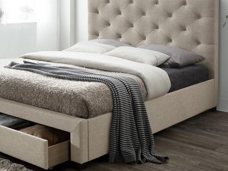 SYBELLA Full Bed, Beige Online Sale