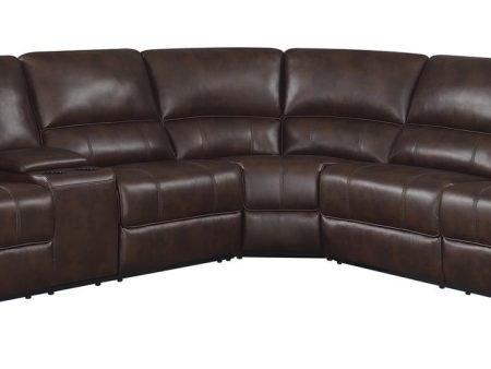 Brunson 3-piece Upholstered Motion Sectional Brown For Sale