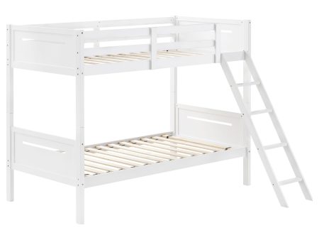 Littleton Twin Over Twin Bunk Bed White Online Sale