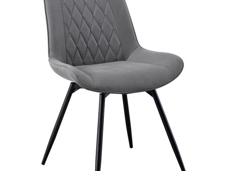 Diggs Upholstered Tufted Swivel Dining Chairs Grey and Gunmetal (Set of 2) For Discount