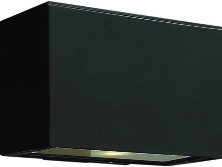 6 H Atlantis 2-Light LED Outdoor Wall Mount Satin Black Discount