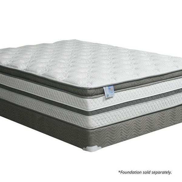 SIDDALEE White Gray 16  Euro Pillow Top Mattress, Queen Hot on Sale