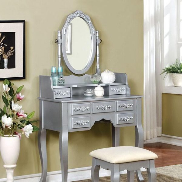 Harriet Silver Vanity w  Stool Online