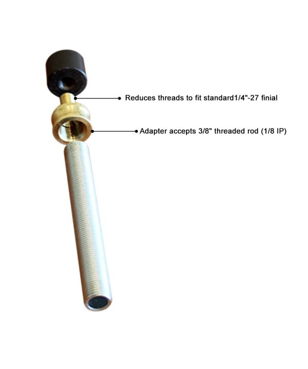 Lamp Harp Nozzle Reducer Solid Brass (1 8 IP to 1 4 -27) Online now