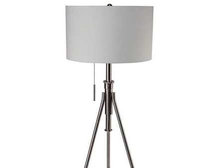 Zaya Brushed Steel Table Lamp Hot on Sale