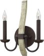 10 W Middlefield 2-Light Wall Sconce Iron Rust Cheap