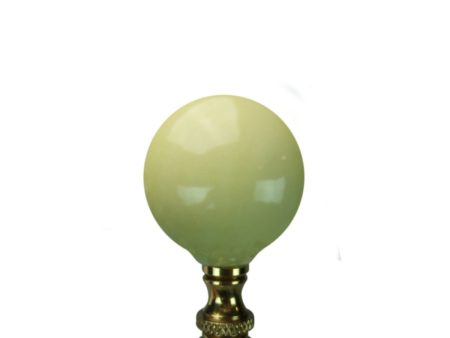 Buttercup Ceramic Ball Lamp Finial 2.25 h For Sale