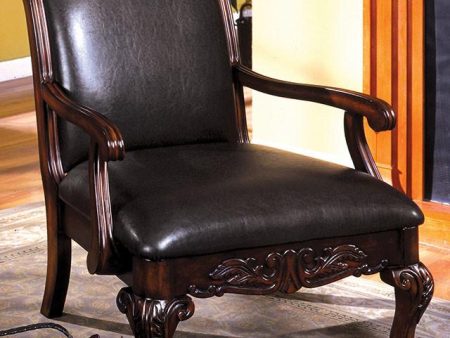 Sheffield Antique Dark Cherry Accent Chair For Cheap