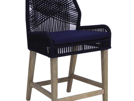 Nakia Woven Rope Back Counter Height Stools (Set of 2) Online Hot Sale