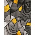 Sivas Charcoal Yellow 5  X 8  Area Rug on Sale