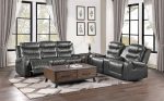 Putnam Double Glider Reclining Loveseat in Gray 9405GY-2 Online Sale