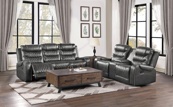 Putnam Double Glider Reclining Loveseat in Gray 9405GY-2 Online Sale