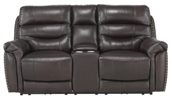 Lance Power Double Reclining Loveseat with Power Headrests in Brown 9527BRW-2PWH Fashion