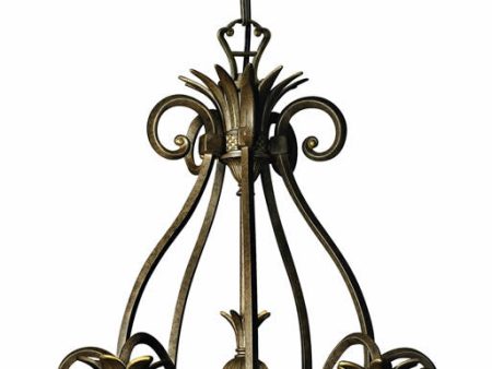 22 W Plantation 5-Light Chandelier Pearl Bronze Online Hot Sale