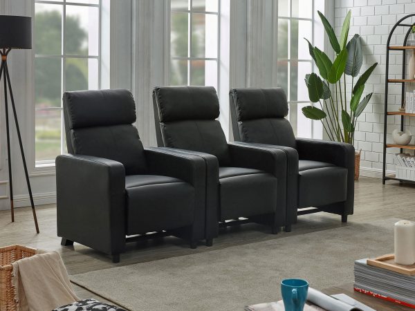 Toohey Upholstered Tufted Recliner Home Theater Set For Discount