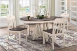 Clover Round Dining Table in White and Gray 5656-66* Online now