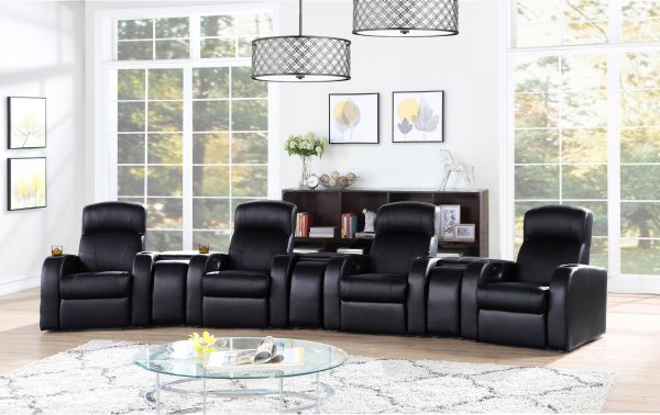 Cyrus Upholstered Recliner Home Theater Set Supply