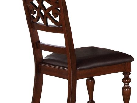 Creswell Side Chair in Dark Cherry (Set of 2) For Discount