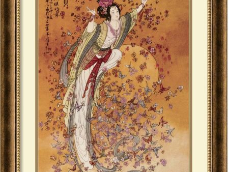 32 H x 24 W Goddess of Wealth Framed Print by Chinese Burnished Bronze Sale