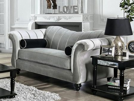 Marvin Pewter Love Seat For Sale