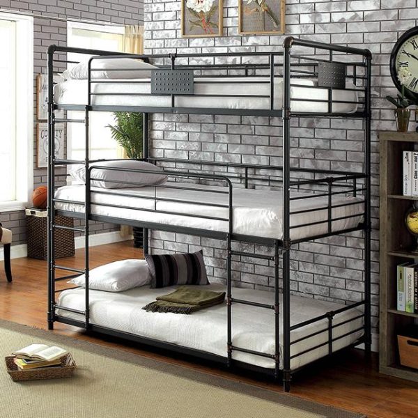 Olga I Antique Black Twin Twin Twin Bunk Bed Hot on Sale