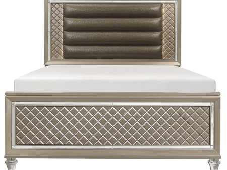 Youth Loudon Full Platform Bed in Champagne Metallic B1515F-1* Fashion